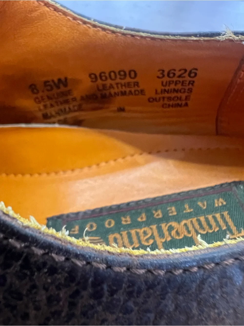 Mens Timberland Oxford Leather Waterproof Shoes size 8.5 Wide